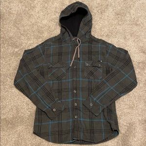 Billabong men’s hooded lightweight buttonfront